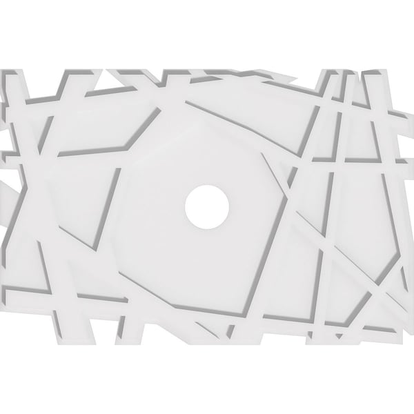 Ekena Millwork Novo Architectural Grade PVC Ceiling Medallion, 28"W x 18 5/8"H x 3"ID x 9 3/4"C x 1"P, One-Piece CMP28X18NO-03000 - main